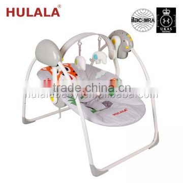 Removable battery baby cradle swing with charger and mosquito net