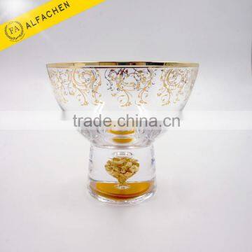 7 oz Wholesale Dinnerware Type Glass Bowl Gold Dessert Bowl