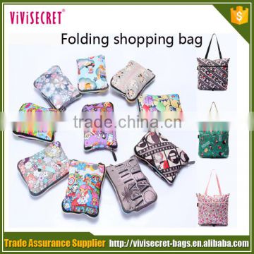 Eco friendly woman fashion hand bags,recyclable folding shopping bag