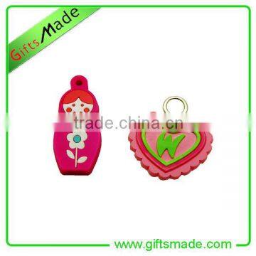 heart shape zipper puller