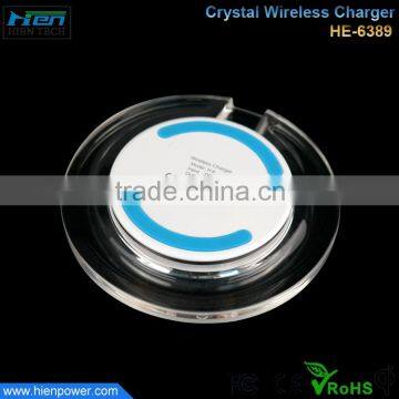 2015 New Design Acrylic Wireless Charger Accept Customize LOGO Wireless Charger for Samsung Galaxy Note 3