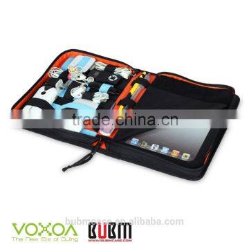 Black Color 9.7 inch Tablet Case for Notebook USB Flash Drive Cable Organizer Bag Tablet Pouch