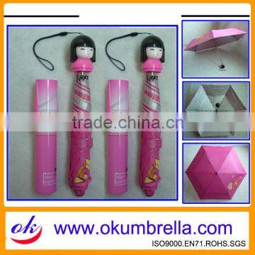 fashion style five folding mini toy umbrella made in china