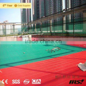 Modular outdoor Interlocking Sport Tile, Modular Sports Flooring, Plastic Tennis Floor