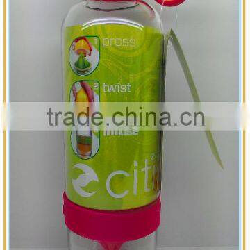 Customized hot sale 800ml BPA Free Tritan water 800ml fruit infuser bottle