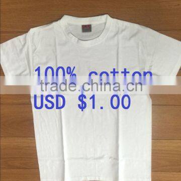 wholesale pure cotton tee shirts plain less than 1 dollar for election