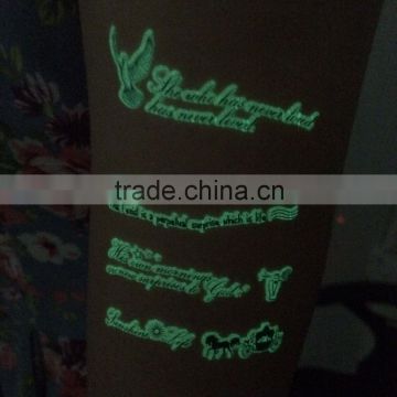 Temporary Glow In Dark Shining Body Tattoo