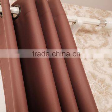 100% polyester fabric black out eyelet curtain for home hotel cafe office