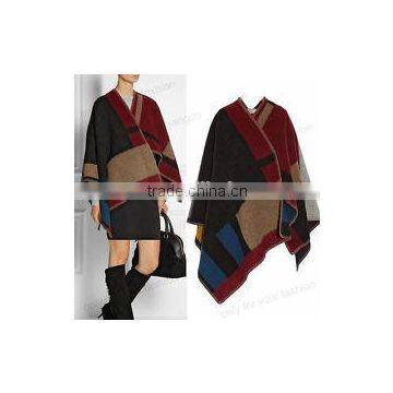 15JW317 woman wool poncho wholesale