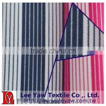 polyester spandex fleeder stripe jersey fabric