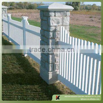 Square picket vinyl fence