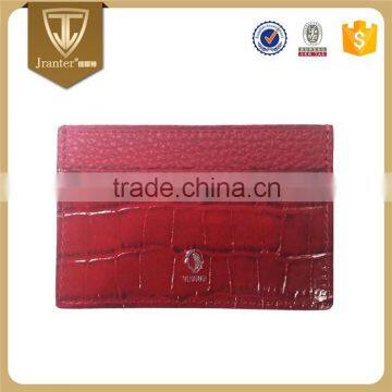 Customize High quality classic embossed crocodile pattern genuine leather credit card holders