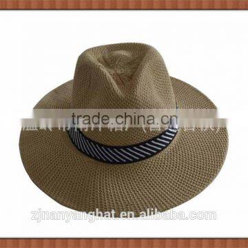 Popular brown classic terylene fedora gentleman hats