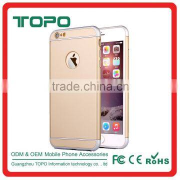 Factory Price 3 in 1 luxury detachable spraying frosted rose gold armor hard pc case for iphone 6 6s plus