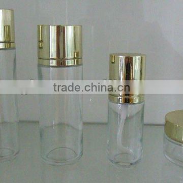 cream glass bottles