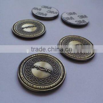 Custom Antique Brass Metal Coin,brass Metal Nameplate With Logo Embossed photo-2