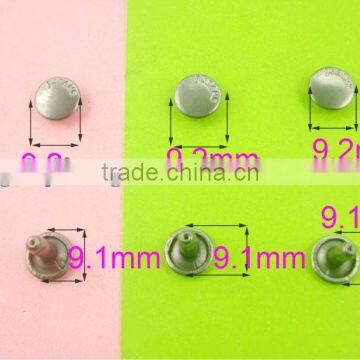 2013 customered made j rivets and studs Decoration Handbag rivet 9.2mm