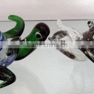 Hand made glass tortoise for home decoration