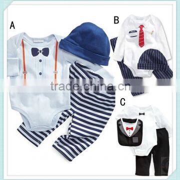 Children's Leisure Clothing Sets Kids Baby Boy Suit Vest Tie Gentleman Clothes For Weddings Formal Romper