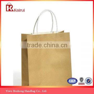 Factory Directly Sales Carries Spot Printing Kraft Paper Bag with Paper Handle