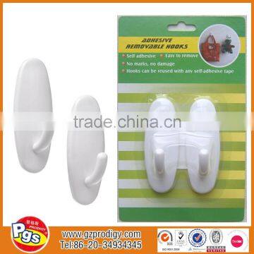 china 2016 new products plastic adhesive hooks/hangers for clothes