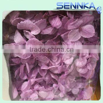 High quality real touch purple preserved hydrangea for wedding table centerpieces