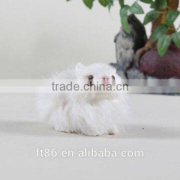 Animal Figures Artificial Animal Bunny White Rabbit With Red Eyes photo-6