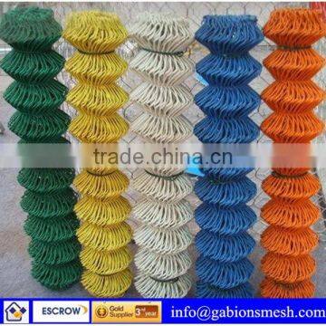 Color coated chain link,plastic coated chain link fencing,roll chain link pvc,ISO9001,BV,SGS