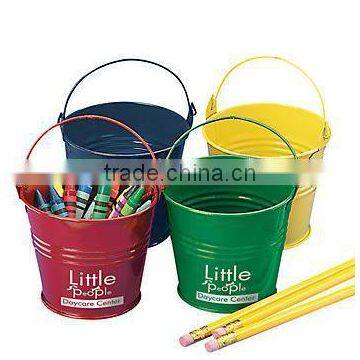 Bright Metal Pails And Buckets