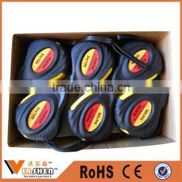 High precision auto lock rubber cover 5m steel measuring tape in china