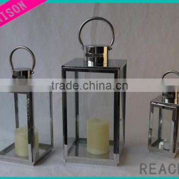 Classical Polishing Stainless Steel Candle Lantern