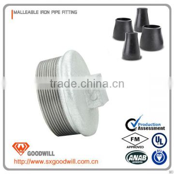 factory supply Malleable Iron Pipe Fitting Beaded Plug