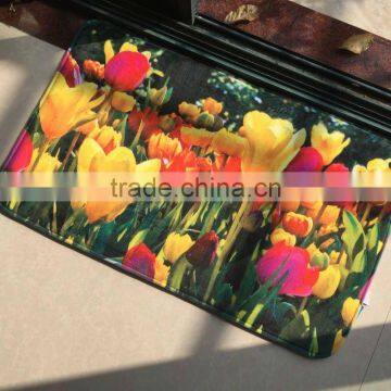 Tulip Flower Printed Non Woven Carpet