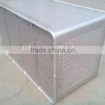 Aluminum Alloy Turnover Container With Casters, Metal Plated Container photo-4