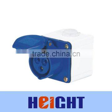 Bule color wall socket 3 pins industrial power plug HT-113F HT-123F