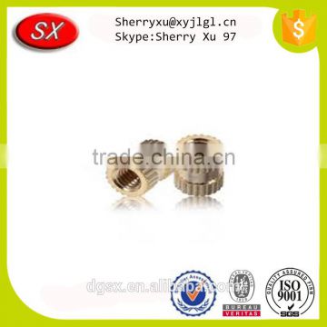 Factory custom high precision brass knurled insert nut