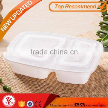 Yoyo check now clear and write takeaway food container wih 2 compartment