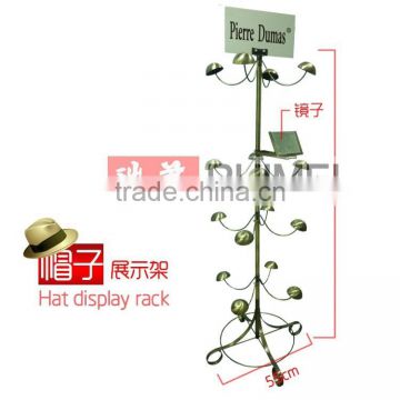 Fashionable metal hat display rack for retail store