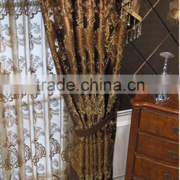 European Neo-Classical Balcony Hollow Out Embroidy Blackout Drape Curtain photo-4