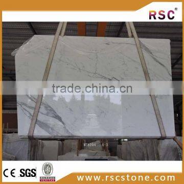 statuario white marble office desk marble big slab