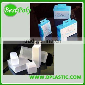 Clear/ transparent plastic folding box with full color printing for custom