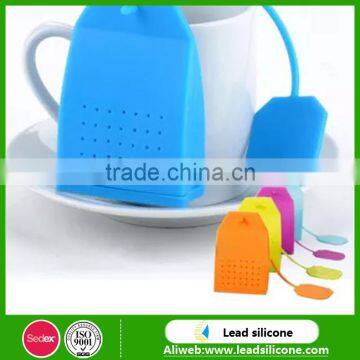 High Quanlity Colorful Tea Bag Shape Silicone Tea Infuser, Silicone Tea Ball