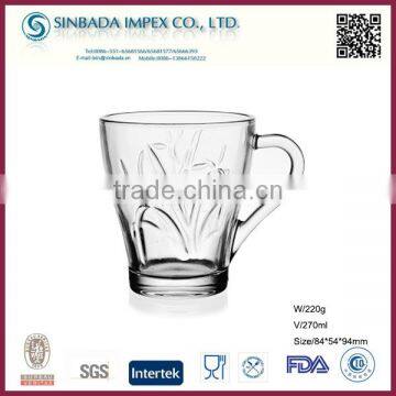 SGS Level KTZB21-6, new design wholesale bulk clear glass coffee mug