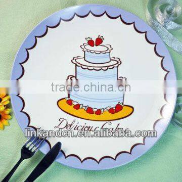 KC-00352/ceramic pizza plate/cake design