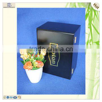 Large Grid Design Pine Hinge Lid Wooden Fruit Box photo-4