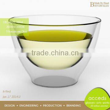 Double Wall Clear Glass Small Dessert Bowls photo-2