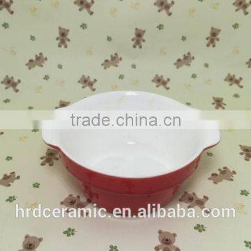 Red Stock Porcelain Ceramic Plates Dishes for Promotion photo-2