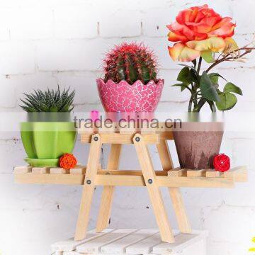 Solid wooden flower stand