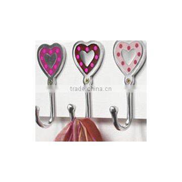 metal small heart shape antique hooks hangers