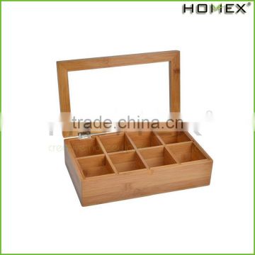 Bamboo Tea Storage Box Hot Sale/Homex_Factory